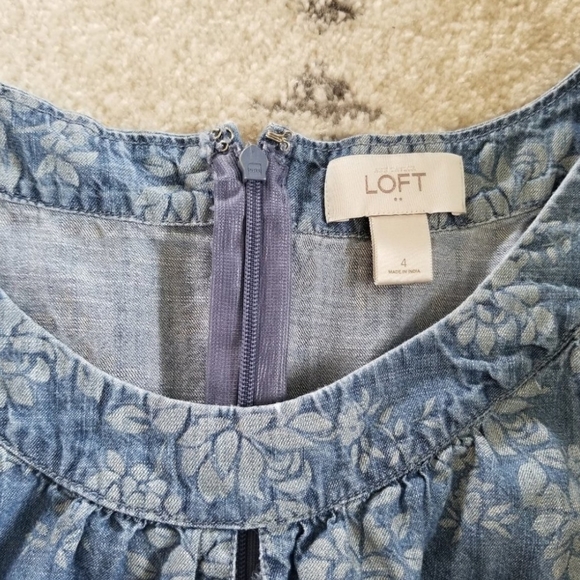 LOFT Dress Medium Womens Floral Lightweight Casual Dress - Picture 2 of 5